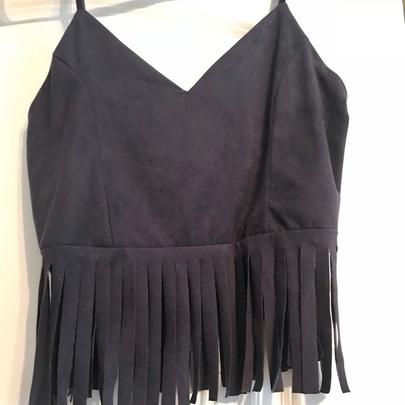 Fringe, Suede Top - Picture 2 of 4